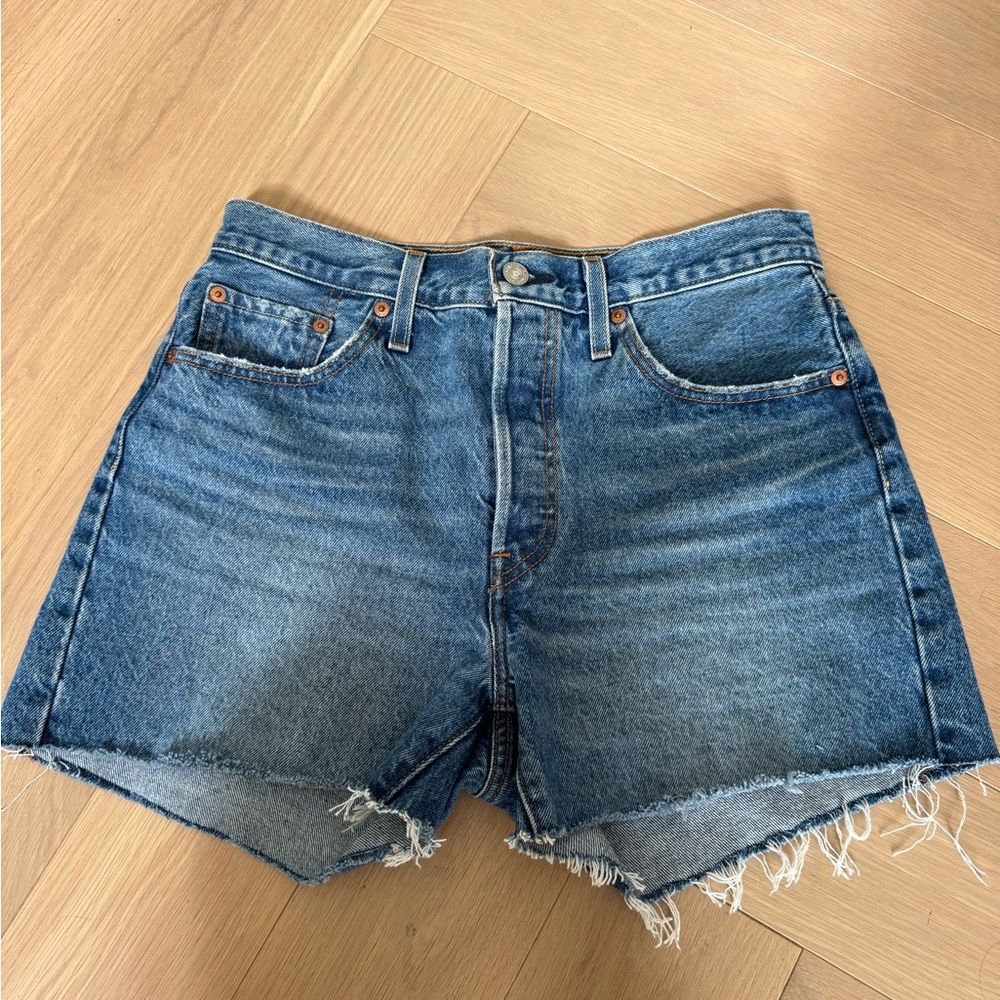 Levi’s 501 High-Rise Blue Denim Cutoff Shorts